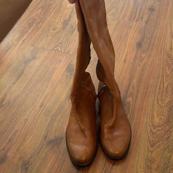 Ralph Lauren Tan Brown Jenessa Leather boots size 6 riding boots - Picture 5 of 10